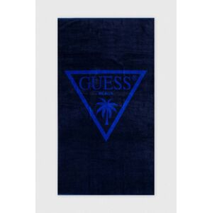 Bavlněný ručník Guess tmavomodrá barva, E4GZ03 SG00L