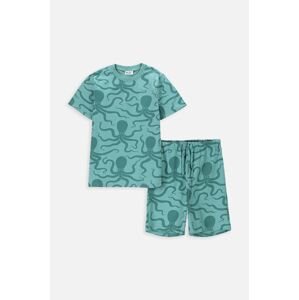 Dětské bavlněné pyžamo Coccodrillo zelená barva