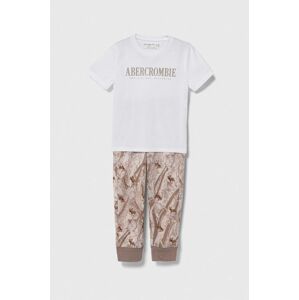 Dětské pyžamo Abercrombie & Fitch bílá barva