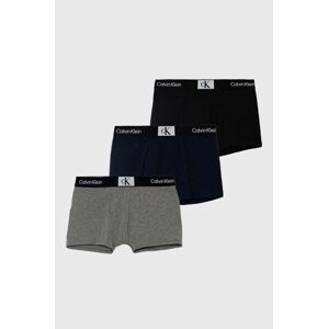 Dětské boxerky Calvin Klein Underwear 3-pack šedá barva