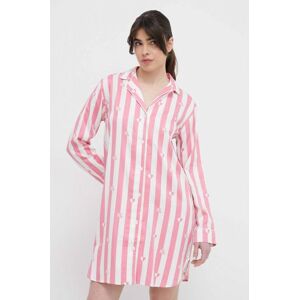 Noční košilka Lauren Ralph Lauren dámská, růžová barva, ILN32325