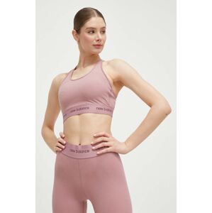 Sportovní podprsenka New Balance Sleek růžová barva