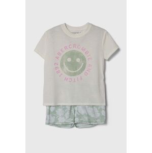 Dětské pyžamo Abercrombie & Fitch zelená barva