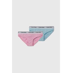 Dětské kalhotky Calvin Klein Underwear 2-pack růžová barva