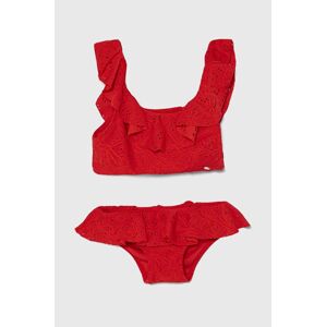 Dvoudílné dětské plavky zippy červená barva