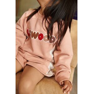 Dětská bavlněná mikina Liewood Aude Placement Sweatshirt růžová barva, s potiskem
