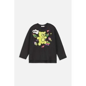Dětské tričko s dlouhým rukávem Coccodrillo černá barva