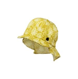 Dětská bavlněná čepice Jamiks LEONARD žlutá barva, vzorovaná