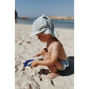 Dětská bavlněná čepice Jamiks WIDAR tyrkysová barva, vzorovaná