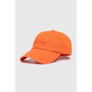 Bavlněná baseballová čepice Billabong oranžová barva, s aplikací