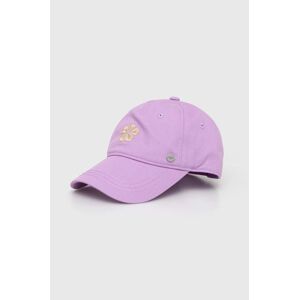 Bavlněná baseballová čepice Roxy fialová barva, ERJHA04265