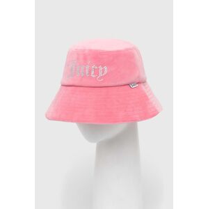 Velurový klobouk Juicy Couture růžová barva
