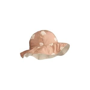 Dětská oboustranná čepice Liewood Amelia Reversible Sun Hat béžová barva