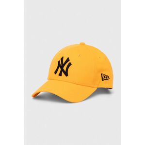 Bavlněná baseballová čepice New Era NEW YORK YANKEES oranžová barva, s aplikací