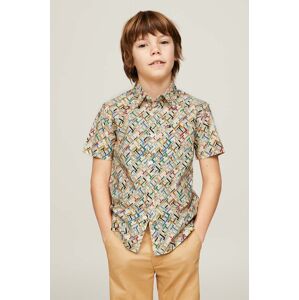 Dětská košile Tommy Hilfiger béžová barva
