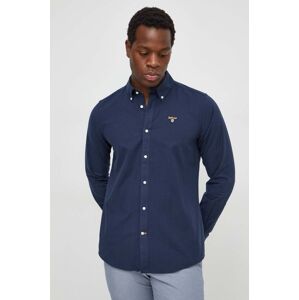 Košile Barbour pánská, tmavomodrá barva, regular, s límečkem button-down