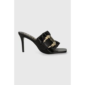 Pantofle Versace Jeans Couture Emily dámské, černá barva, na podpatku, 76VA3S70 71570 899