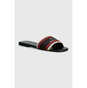 Pantofle Armani Exchange dámské, černá barva, XDP045 XV842 00002