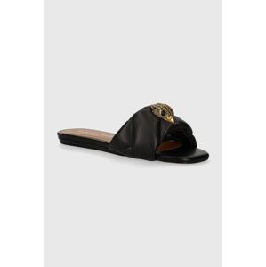 Kožené pantofle Kurt Geiger London Kensington Puff Sandal dámské, černá barva, 2026600109