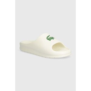 Pantofle Lacoste Serve 2.0 Synthetic dámské, béžová barva, na platformě, 46CFA0028
