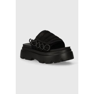 Pantofle UGG Callie dámské, černá barva, na platformě, 1152697