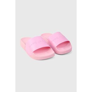 Dětské pantofle Marc Jacobs růžová barva