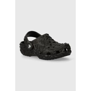 Dětské pantofle Crocs CLASSIC GEOMETRIC CLOG černá barva