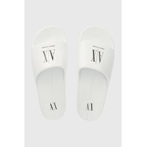 Pantofle Armani Exchange pánské, bílá barva, XUP012 XV675 K488