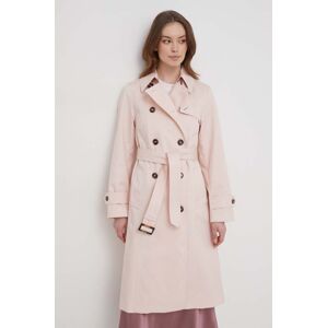 Trench kabát Barbour dámský, růžová barva, přechodný