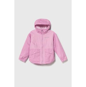 Dětská bunda Columbia Rainy Trails Fleece růžová barva