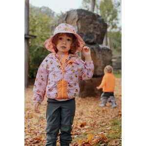 Dětská nepromokavá bunda Jack Wolfskin SMILEYWORLD AOP růžová barva