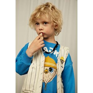 Dětská vesta Mini Rodini Owl béžová barva, J067377
