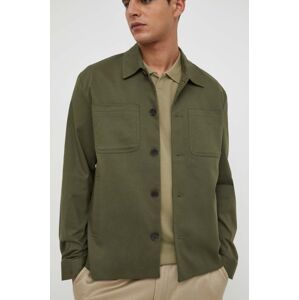 Košilová bunda Les Deux zelená barva
