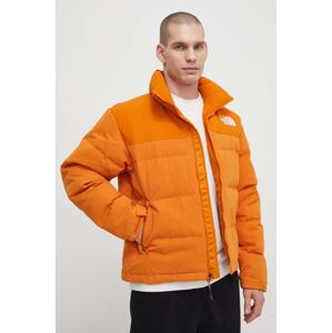 Péřová bunda The North Face oranžová barva, zimní
