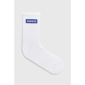 Ponožky Hugo Blue 3-pack dámské, bílá barva