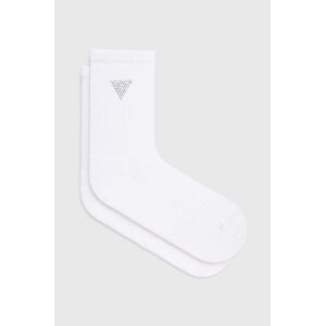 Ponožky Guess RHINESTONES dámské, bílá barva, V4GZ03 ZZ00I