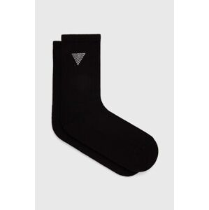 Ponožky Guess RHINESTONES dámské, černá barva, V4GZ03 ZZ00I