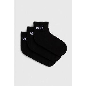 Ponožky Vans 3-pack dámské, černá barva