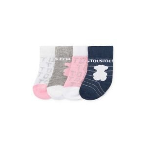Kojenecké ponožky Tous 4-pack růžová barva
