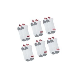 Dětské ponožky Levi's LHN BOX TAB LOW CUT 6PK 6-pack bílá barva