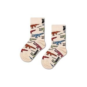 Dětské ponožky Happy Socks Kids Crocodile Sock béžová barva