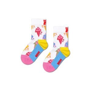 Dětské ponožky Happy Socks Kids Ice Cream Sock bílá barva