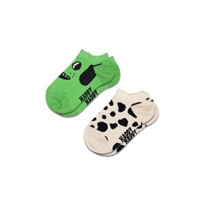 Dětské ponožky Happy Socks Kids Dog Low Socks 2-pack zelená barva