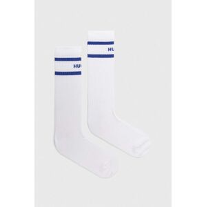 Ponožky Hugo Blue 2-pack pánské, bílá barva