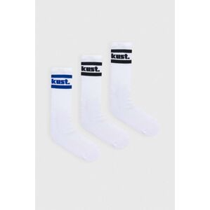 Ponožky kust. 3-pack pánské, bílá barva