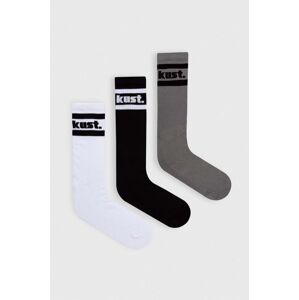 Ponožky kust. 3-pack pánské, černá barva