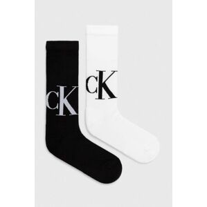 Ponožky Calvin Klein Jeans 2-pack pánské, černá barva