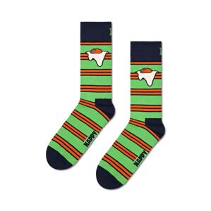 Ponožky Happy Socks Egg On Stripe Sock zelená barva