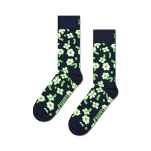 Ponožky Happy Socks Dancing Flower Sock tmavomodrá barva