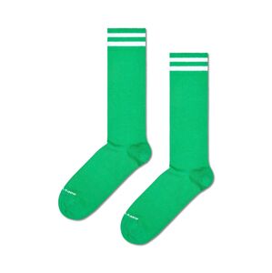 Ponožky Happy Socks Solid Sneaker Thin Crew zelená barva